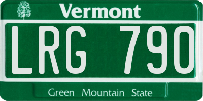 VT license plate LRG790