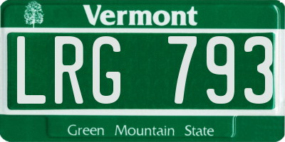 VT license plate LRG793
