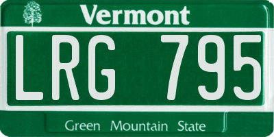 VT license plate LRG795