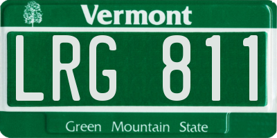 VT license plate LRG811