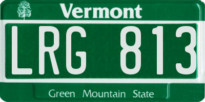 VT license plate LRG813