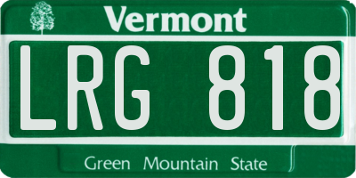 VT license plate LRG818