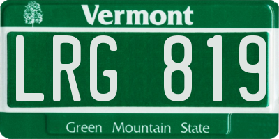VT license plate LRG819