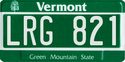 VT license plate LRG821