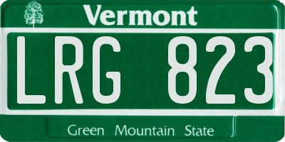 VT license plate LRG823