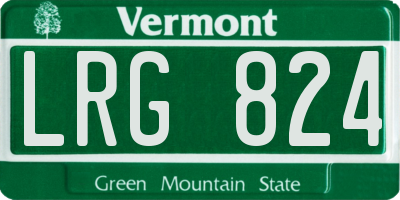 VT license plate LRG824
