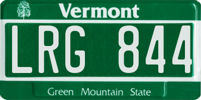 VT license plate LRG844