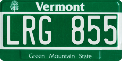 VT license plate LRG855