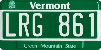 VT license plate LRG861