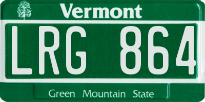 VT license plate LRG864