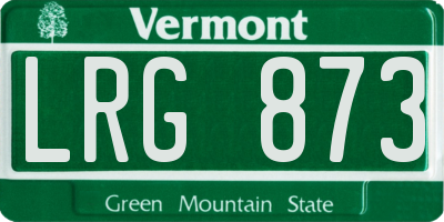 VT license plate LRG873