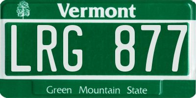 VT license plate LRG877