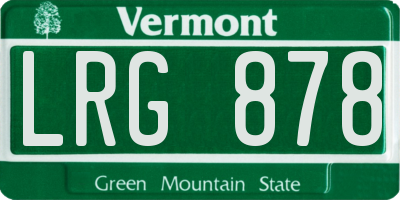 VT license plate LRG878