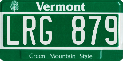VT license plate LRG879