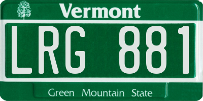 VT license plate LRG881
