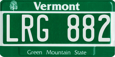 VT license plate LRG882