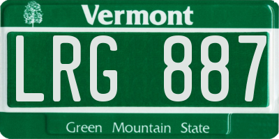 VT license plate LRG887