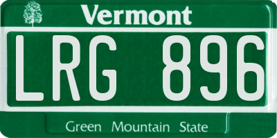 VT license plate LRG896