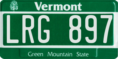 VT license plate LRG897