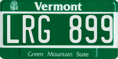 VT license plate LRG899