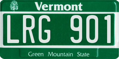 VT license plate LRG901