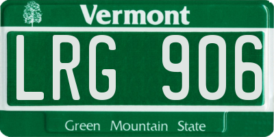 VT license plate LRG906