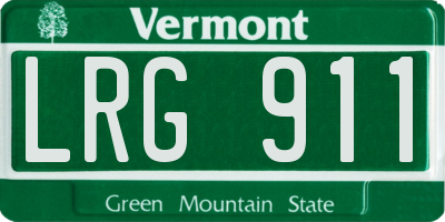 VT license plate LRG911