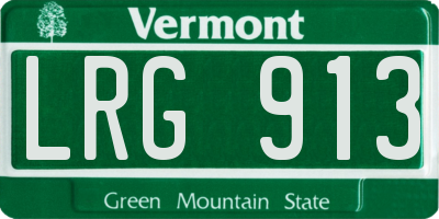 VT license plate LRG913