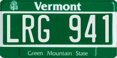 VT license plate LRG941