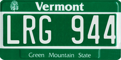 VT license plate LRG944