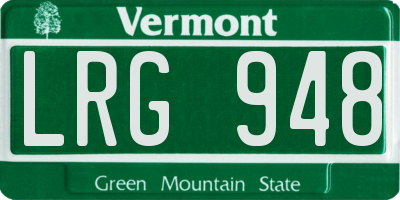 VT license plate LRG948