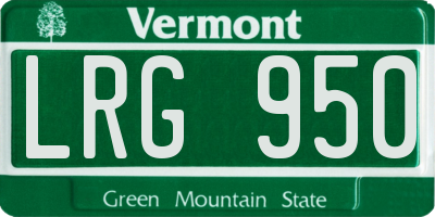 VT license plate LRG950