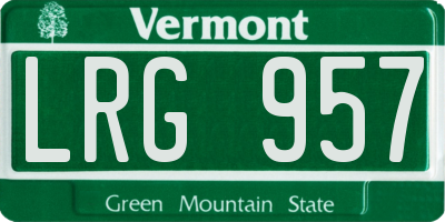 VT license plate LRG957