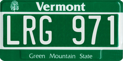 VT license plate LRG971