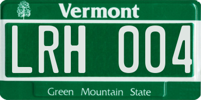 VT license plate LRH004