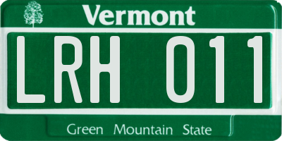 VT license plate LRH011
