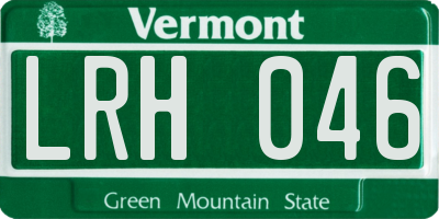 VT license plate LRH046
