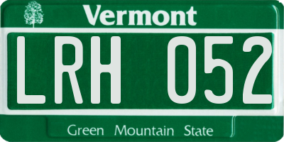 VT license plate LRH052