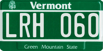 VT license plate LRH060