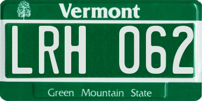 VT license plate LRH062