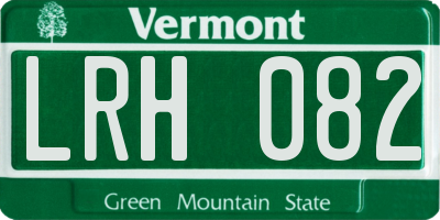 VT license plate LRH082