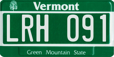 VT license plate LRH091