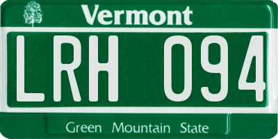 VT license plate LRH094