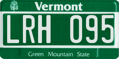 VT license plate LRH095