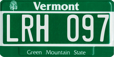 VT license plate LRH097