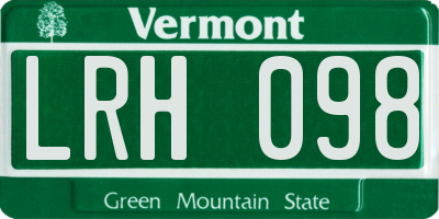 VT license plate LRH098