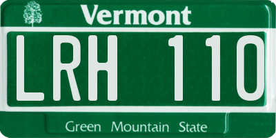 VT license plate LRH110
