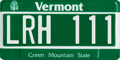 VT license plate LRH111