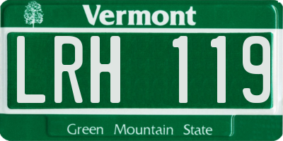 VT license plate LRH119
