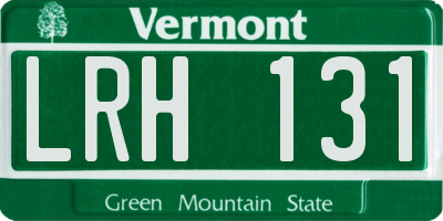 VT license plate LRH131